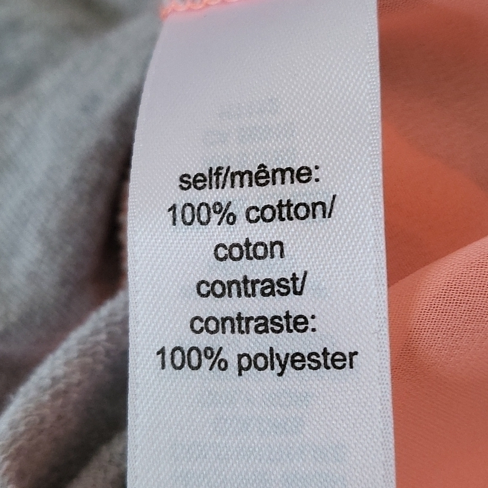 Maurices mixed material heather gray and hot coral colored sheer back tee - Picture 15 of 15